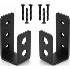 Paquet de 2 supports de porte en acier robuste pour portes 2x4, barre de sécurité en forme de U - Neuf