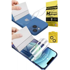 Kal-[6 Pi&egrave;ces Pour Iphone Series - 4 Films De Protection Hydrogel 2 Avant & 2 Arri&egrave;re 3d + 2 Verre Tremp&eacute; Camera Film Souple #Mieux Qu'un Verre Tremp&eacute; (Iphone 15 Pro Max) - Neuf