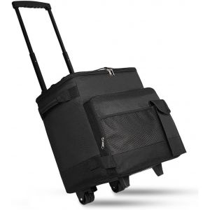 Ulteronixshop-Glaci&egrave;re Roulante,Double Fermeture &Eacute;clair Capacit&eacute; 43l,Glaci&egrave;re Portable Avec Poign&eacute;e &Agrave; Roulettes,For Familles Camping Pique-Nique Et Activit&eacute;s De Plein Air - Neuf