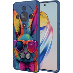 Kal-Silicone Coque Pour Honor Magic6 Lite 5g (Magic 6 Lite), Antichoc Souple Soyeux Très Mince Premium Tpu Housse, Élégant Simple Mignon Motif Étui, Anti-Rayures Tissu Microfibre, P6 - Neuf