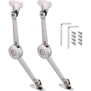 2 Pi&egrave;ces Meuble Armoire Meuble Porte Ascenseur Support Charni&egrave;re Standard Forte Ferrures pour Relevants et Abattants Couvercles Stay pour Porte D'armoire de Cuisine Placard Bo&icirc;te &agrave; Jouets - Neuf