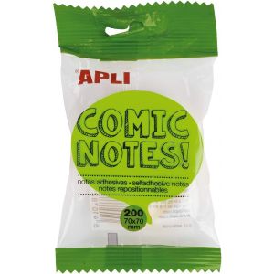 Bloc De 200 Feuilles De Notes Adh&eacute;sives 70x70 Mm 4 Couleurs Assorties Fluorescentes - Neuf