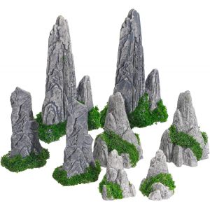 MEVRONISSHOP-D&eacute;coration miniature de jardin de rocaille 7,7 x 4,5 x 3 cm Montagnes artificielles pour micro-paysages Accessoires Bonsa&iuml; D&eacute;coration de jardin Figurines pour la maison, le bureau et le - Neuf