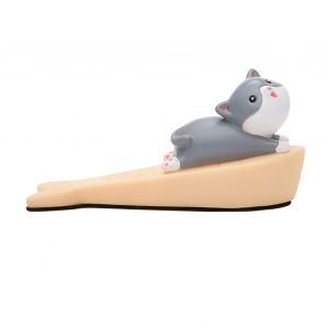 Hjlian Butee De Porte En Forme D'animal Mignon, Prevention Des Collisions, Coupe-Vent, Prevention Des Glissades, Butee De Porte Decorative Amusante En Forme De Chaton - Neuf