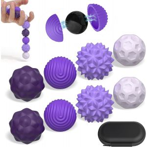KAL-8 Pierres Balles Magn&eacute;tiques Anti-Stress, Jouets Magn&eacute;tiques Anti-Stress En Silicone, Sensorielles Anti-Stress En Silicone, Outil De Relaxation Pour Gestion Du Stress, Tdah, Autisme (Violet) - Neuf