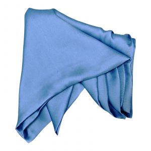 Promotion ! &Eacute;charpe / Foulard Soie 'soie &Eacute;ternelle' Bleu Gris - 190x90 Cm - Neuf