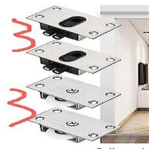 Lot de 6 roulettes pour portes coulissantes d'armoires et de penderies - Neuf