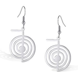 Kal-Collier Reiki Cho Ku Reiki Symbole D'&eacute;nergie De Gu&eacute;rison Yoga Power G&eacute;om&eacute;trie Sacr&eacute;e Pendentif Reiki Collier Boucles D'oreilles Pendantes Pour Femme M&eacute;ditation Protection Amulette Bijoux - Neuf