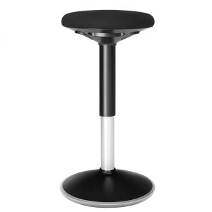 Tabouret dynamique tabouret assis debout si&egrave;ge de travail rotatif &agrave; 360&deg; ergonomique hauteur r&eacute;glable 60-85 cm ne n&eacute;cessite pas d'assemblage noir Helloshop26 12_0007729 - Neuf