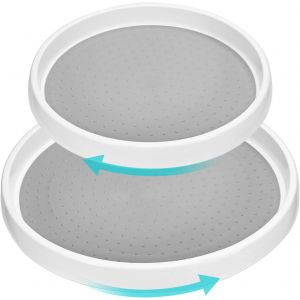 Tianyi-2 &Eacute;tag&egrave;res &Agrave; &Eacute;pices Pivotantes Avec Plateau Tournant, Antid&eacute;rapantes Et Stables, Polyvalentes Pour R&eacute;frig&eacute;rateur, Cuisine, Salle De Bains, Commode, Porte-&Eacute;pices, Etc. (25 Cm Et 30 Cm). - Neuf