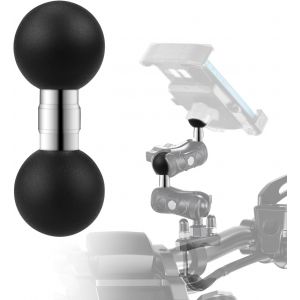 VornixorSarlshop-Ram Mount Moto Adaptateur de Balle &agrave; Double T&ecirc;te Arms de Montage &agrave; Double Boule Compatible avec RAM Dual Socket &agrave; Rotule Support GPS Moto Accessoire Velo 25 mm - Neuf