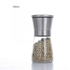 Moulin à épices manuel en acier inoxydable,bouteille en verre,moulin à sel Belle,gadgets de cuisine pour la maison,180 ml,200ml,1 pièce - Type 180ml - Neuf