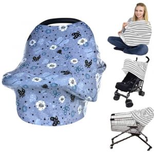 1 Housse D'allaitement Et Poncho D'allaitement Pour Bébé - Housse Multi-Usages Pour Siège Auto, Poussette, Protection Intégrale À 360° - Cadeau Pour Garçon Et Fille (19) - Neuf