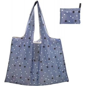 KALANKA-Sac Pliable Courses Poche GrandeSac à Provisions Cabas Réutilisable, Sac Shopping Pliable Pochette Tissu, Sac Grocery Bandoulière Ecologique pour Extérieur Voyage, 56 X 67 cm - Neuf