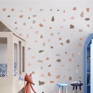 Dépoli de la Pierre de Couleur de Café PVC Stickers muraux Chambre à coucher Salle de Séjour TV Mural Stickers muraux - Neuf