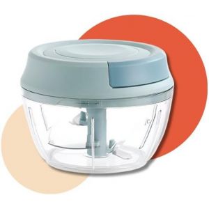 Hachoir Manuel Avec Corde 500 Ml, Mini Hachoir Alimentaire, 3 Lames En Acier Inoxydable, Hachoir Manuel De L&eacute;gumes, Fruits, Viande, Hachoir &Agrave; Aliments 500 Ml. - Neuf