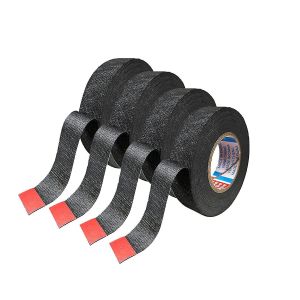 Ruban D #39;&Eacute;lectricien, Ruban De Harnais R&eacute;sistant &Agrave; La Chaleur Ruban Adh&eacute;sif De Tissu Industriel Harnais De C&acirc;blage, 4 Rouleaux - Neuf