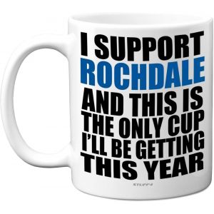 Eryi-Tasse Humoristique De Football Pour Les Fans De Rochdale U2013 Tasse Footy Only U2013 Tasse De Noël U2013 Cadeau D'anniversaire Pour Fils, Papa, Frère, Oncle, Collègue, Ami, Cousin, 325 Ml, P - Neuf