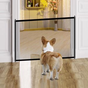 Barri&egrave;re D'escalier R&eacute;tractable Pour Chiens,Barri&egrave;re De S&eacute;curit&eacute; Pour B&eacute;b&eacute;,Barri&egrave;re D'escalier Portable Sans Per&ccedil;age &Agrave; L'int&eacute;rieur,Filet D'isolation Pour Porte D'escalier,Int&eacute;rieur Et Ext&eacute;rieur - Neuf
