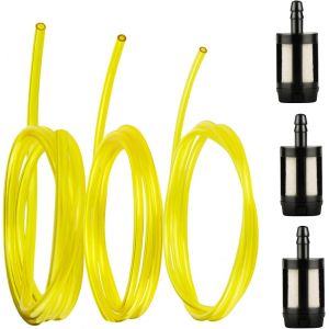 YEMAESRE-Durite Essence Debroussailleuse Tondeuse Tuyau Pour Carburant Set Avec 3 Filtre Essence Piece Detachee Debroussailleuse Tron&ccedil;onneuse 3 Pi&egrave;ce Durite Huile 2 X 3,5 Mm/2,5 X 5 Mm/3 X 5 Mm (1 M) - Neuf