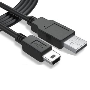 AYU-Câble mini USB synchronise et charge | Transfert de données 480 Mbit/s | Compatible avec microphone Blue Yeti, PS3, Wii U Pro, disque dur externe, appareils photo numériques, MP3 | Noir | - Neuf