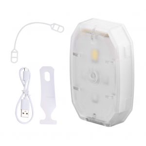 Hjlian Lampe De Securite Led Rechargeable Par Usb, Legere, Ideale Pour La Course A Pied, Le Cyclisme Ou L'exterieur, Blanche - Neuf