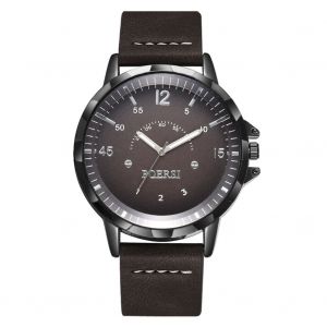 Montre-Bracelet Elegante Et Tendance Pour Femme, Bracelet En Pu, Grise - Neuf