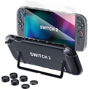 Coque de Protection pour Nintendo Switch 2 HEYSTOP Compatible avec Nintendo Switch OLED Modèle 2025 Dernière Version Slim Design Creux Absorbe les Chocs et Anti Rayures - Neuf