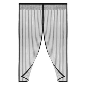 Magn&eacute;tique Moustiquaire Porte Rideau De Porte Anti Mouche Bande Adh&eacute;sive Pour Enfants Et Animaux De Compagnie 120 X 240 Cm - Neuf