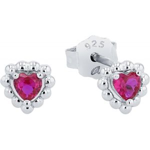 Boucles D'oreilles En Argent Sterling 925 Pour Filles, Boucles D'oreilles Pour Enfants, Avec Zircone Synthétique, Motif, Livrées Dans Un Coffret Cadeau À Bijoux - Neuf