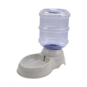 Distributeur Automatique De Nourriture Pour Animaux De Compagnie, Grande Capacite De 3,8 L Pour Chiens Et Chats, Recipient Transparent Pour Le Voyage, Eau Et Nourriture Grises - Neuf