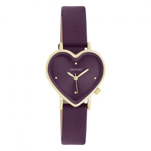 Montre-Bracelet Analogique Violette Pour Femme «&nbspoozoo &nbsp» (Oozoo ), Bracelet En Cuir. Uoc11450 - Neuf