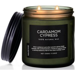 Bougie parfumée Violette Bougie en pot en cire de soja naturelle non toxique de 330g Brûlage de 70heures Bougie à deux mèches pour la décoration de la maison Cadeau de bougie - Neuf