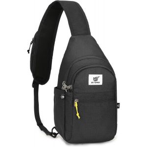nzqaf-Sacoche Homme Bandoulière Antivol Sac de Poitrine pour Femme Homme Petit Léger Sacs à Dos Porté Travers pour Randonnée Voyage Sport - Neuf