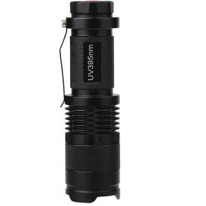 SJZG-Lampe De Poche À Lumière Noire Uv À Led, Lampe À Ultraviolets À Lumière Noire À Torche À Main 395/365 Nm Pour La Maison, La Randonnée, Le Camping, Les Voyages(395 Nm) - Neuf