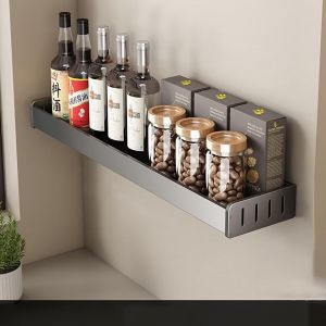 CAUC-&Eacute;tag&egrave;re &agrave; &Eacute;pices Murale Sans Per&ccedil;age, Suspendue, Adh&eacute;sive - Organisateur pour Salle de Bain et Cuisine, 50 cm - Neuf