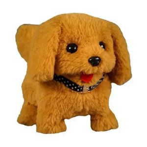 Jouet &eacute;lectronique en peluche pour chien qui marche et aboie, chiot interactif pour enfants et tout-petits, cheveux dor&eacute;s - Neuf