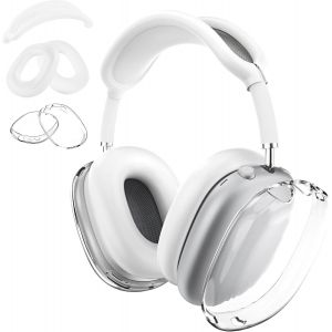 acdsgd-Coque 3 en 1 en silicone pour &eacute;couteurs AirPods Max, coque transparente en TPU souple pour oreille/couvre-bandeau, pour AirPods Max (2024/2020), housse de coussins d'oreille pour AirPods Max - Neuf