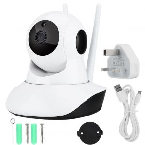 Camera de surveillance interieure sans fil avec vision nocturne infrarouge et Wi-Fi (Royaume-Uni) - Neuf