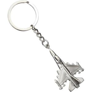 KAL-Argent&eacute; Porte-Cl&eacute;s Avion &Agrave; R&eacute;action En M&eacute;tal Avion Avec Ligne En Acier Inoxydable Porte-Cl&eacute;s Avion - Neuf