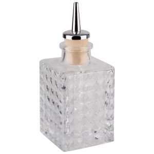 Checarzhn--No1-93359 Bouteille Amère En Verre Avec Bec Verseur En Liège Et Acier Inoxydable 0,1 L - Neuf