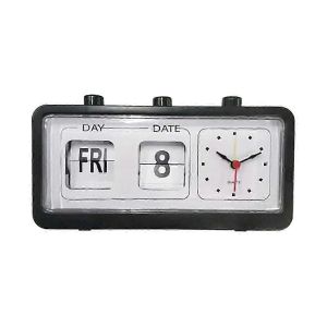 Réveil mécanique nouveauté horloge à bascule horloge numérique de bureau avec horloge de calendrier Home Decor Retr - Neuf