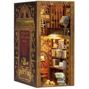 Kit De Bricolage Pour Coin Livre, Puzzle 3d En Bois, Modele De Livre, Kit De Construction, Decoration D'etagere, Ornement De Table Pour La Maison - Neuf