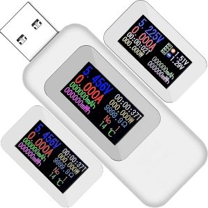 Testeur USB multim&egrave;tre,testeur de tension,voltm&egrave;tre,amp&egrave;rem&egrave;tre,compteur de courant,testeur de tension et de courant,multim&egrave;tre de capacit&eacute;,amp&egrave;rem&egrave;tre,chargeur 5 A - Neuf