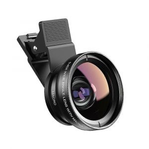 Apexel 0.45x Universel Super Grand Angle 12.5x Macro Slr Effet Appareil Photo Externe Téléphone Objectif - Neuf