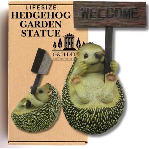Mevronisshop-Ornement De Jardin En Forme De Hérisson - Statue De Bienvenue Pour Animaux De 15 Cm - Cadeaux Peints À La Main En Forme De Hérisson - Ornement En Forme De Hérisson Résistant Aux Intempér - Neuf
