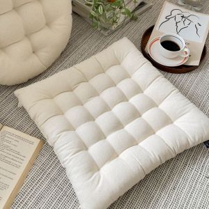 Coussin De Chaise Élégant (Carré) 40 X 40 Cm, Coton, Lavable En Machine, Couleur Crème - Neuf