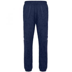 Pantalon De Survêtement - Kappa - Kolrik - 100% Coton - Banda Latérale - Bleu Marine/Blanc - Neuf