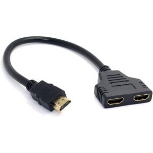 Répartiteur- HDMI mâle vers 2 Femelle (1 entrée,2 Sorties) Ce répartiteur HDMI mâle vers 2 Femelle Permet de diviser Un Signal vidéo numérique - Neuf