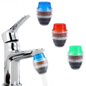 Lot De 3 Filtres &Agrave; Montage Sur Robinet, Filtre &Agrave; Eau Pour Robinet D'&eacute;vier, Cartouche Filtrante Purificatrice Pour Robinet &Eacute;liminant Le Chlore, Le Fluorure Et Les M&eacute;taux Lourds - Neuf